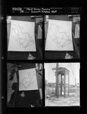 Map of Belvoir Township; Greenville telephone booth (3 Negatives) Undated, 1954 [Sleeve 62, Folder a, Box 6]