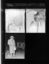 Man with cards; man with rifle (3 Negatives) January 28-29, 1955 [Sleeve 57, Folder b, Box 6]