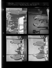 Kiwanis Club Meeting; Man receiving envelope; Moseley Brothers Real Estate (4 Negatives (February 12, 1955) [Sleeve 17, Folder c, Box 6]