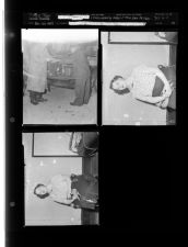Vaccinating dogs; Mrs. Dot Miller (3 Negatives (February 25, 1955) [Sleeve 48, Folder c, Box 6]