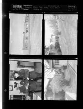 Bushes in bloom; Moose Club; Police officers with rat (4 Negatives (March 2, 1955) [Sleeve 1, Folder d, Box 6]