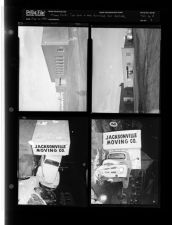 Moose Club; Two cars and one furniture van collide (4 Negatives (March 2, 1955) [Sleeve 3, Folder d, Box 6]
