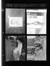 Re-photograph of man; big fish; medical room; college day (4 Negatives (April 2, 1955) [Sleeve 4, Folder e, Box 6]