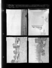 Farm Edition; Fire; 2 million feet of tile laid in Pitt Drainage Work (4 Negatives (April 12, 1955) [Sleeve 18, Folder e, Box 6]