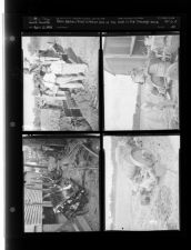 Farm Edition; Fire; 2 million feet of tile laid in Pitt Drainage Work (4 Negatives (April 12, 1955) [Sleeve 20, Folder e, Box 6]