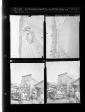 Farm Edition; Fire; 2 million feet of tile laid in Pitt Drainage Work (4 Negatives (April 12, 1955) [Sleeve 21, Folder e, Box 6]