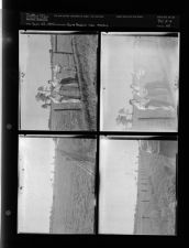 Farm feature, men standing along fence (4 Negatives (September 28, 1954) [Sleeve 68, Folder a, Box 5]