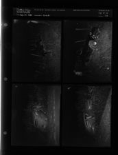 Wreck along fence (4 Negatives (September 30, 1954) [Sleeve 73, Folder a, Box 5]