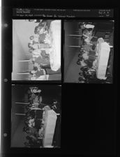 Teachers wait in line for tea (3 Negatives) (October 19, 1954) [Sleeve 45, Folder b, Box 5]