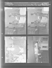 Checking Gas Meters; Mrs. M. S. Sand; Highway Patrol Inspection (4 Negatives) (May 11, 1954) [Sleeve 26, Folder a, Box 4]