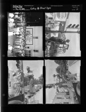 Putting Up Street Signs (4 Negatives) (May 27, 1954) [Sleeve 28, Folder b, Box 4]