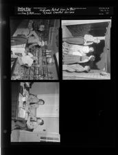 Highway Patrol go door to door checking for careful drivers (3 Negatives) (June 19, 1954) [Sleeve 47, Folder c, Box 4]