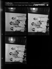 Three girls and an accordion (3 Negatives) (July 31, 1954) [Sleeve 63, Folder d, Box 4]