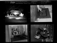 Christmas Decorations and Scenes (4 Negatives), 1950 [Sleeve 22, Folder c, Box 1]