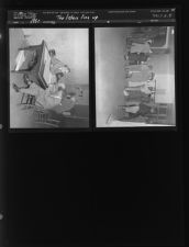 People listing taxes line up (2 Negatives), 1951 [Sleeve 5, Folder d, Box 1]
