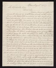 Letter from J. Abraham to A. Biddle about subdividing land in Peru, Illinois