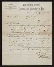 Letter from attorney J. E. Moore to attorneys Sparrow and Shepherd