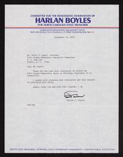 Letter from Harlan E. Boyles to Betty S. Speir