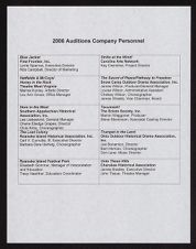 Auditions, 2006