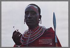 African tribesman with cigarette