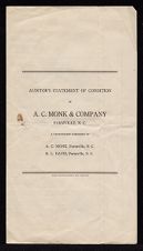 Auditor's Statement for A.C. Monk & Company