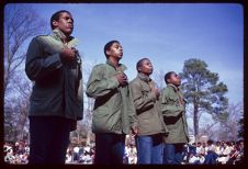 Omega Psi Phi Fraternity brothers pledging