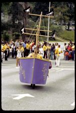 Pirate ship Homecoming Parade float