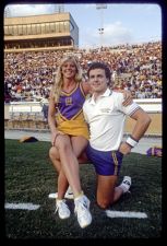 Cheerleaders Pose in Ficklen