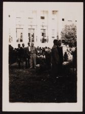 Group of People in Front of a Building