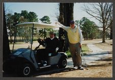 Two male golfers at ECU Alumni Homecoming Golf Classic