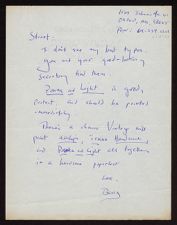 Letter from Barry Hannah to Stuart Wright