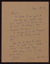 Letter from Barry Hannah to Stuart Wright 