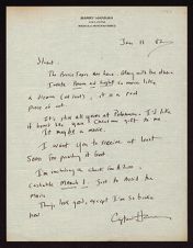 Letter from Barry Hannah to Stuart Wright