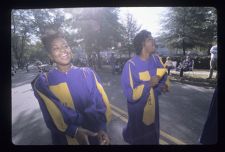 Women in robes in 1994 Homecoming Parade