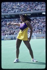 Cheerleader in Ficklen Stadium