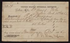 R.R Bridgers' tax and consignment receipts for cotton 