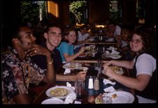 Students in a dining hall