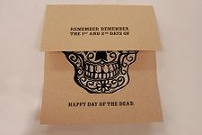 Day of the Dead greeting card bottom opened