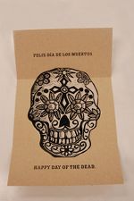 Day of the Dead greeting card fully opened