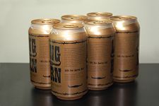 Longhorn beer packaging side view