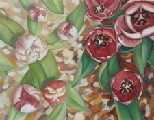 The tulips' growth
