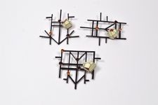 Mondrian brooch series