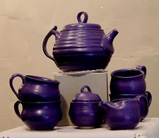 Blue tea set