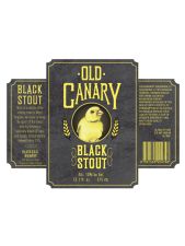 Old canary black stout label