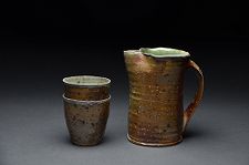 Wood/salt pitcher set