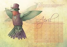 Flight of fancy calendar (hummingbird)