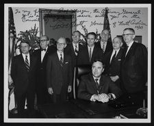 Robert Morgan with Gov. Bob Scott and others