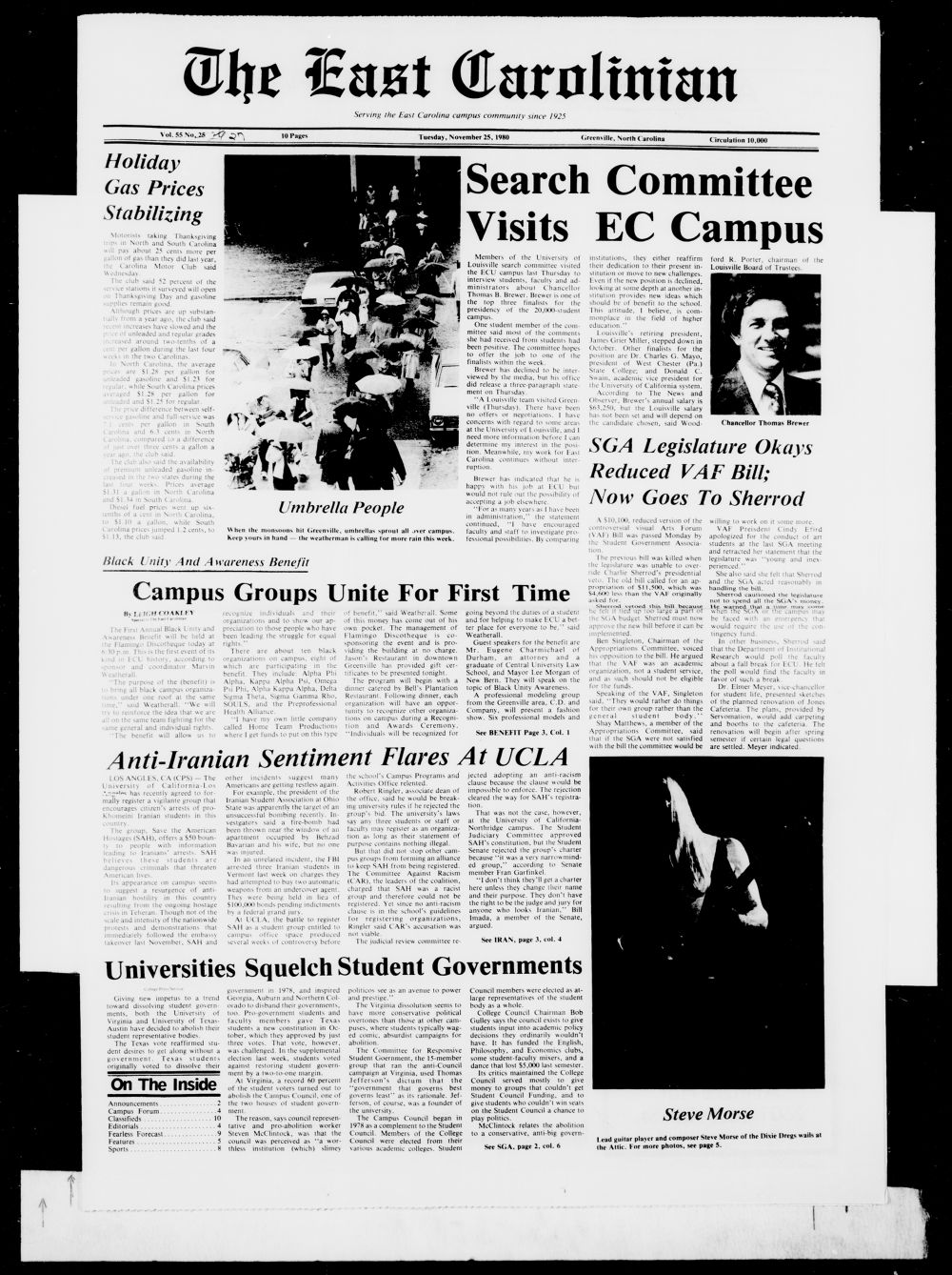 The East Carolinian, November 25, 1980 - ECU Digital Collections