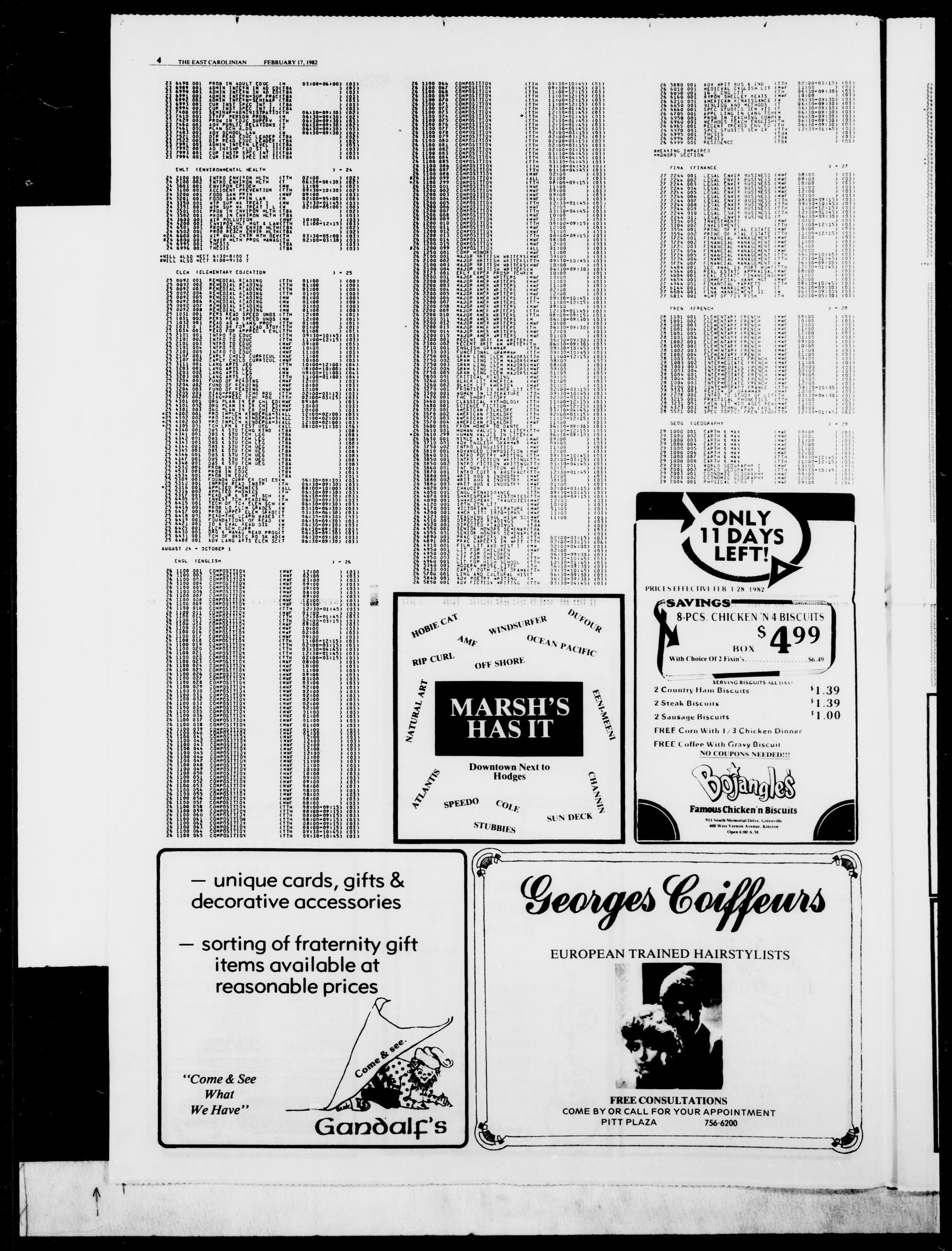 The East Carolinian, February 17, 1982 - ECU Digital Collections