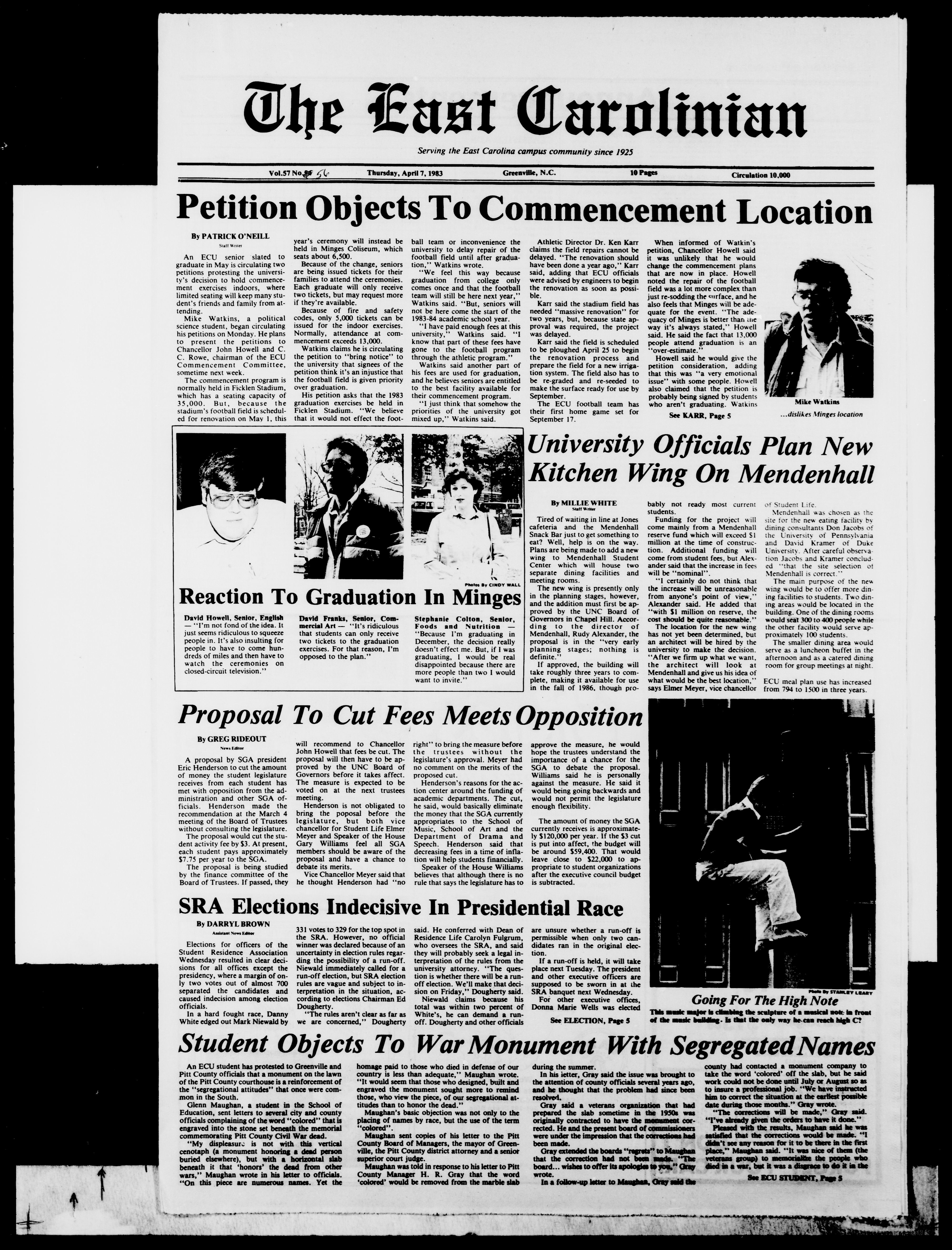 The East Carolinian, April 7, 1983 pic pic